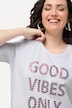 T-shirt, Good Vibes Only, ronde hals, korte mouwen