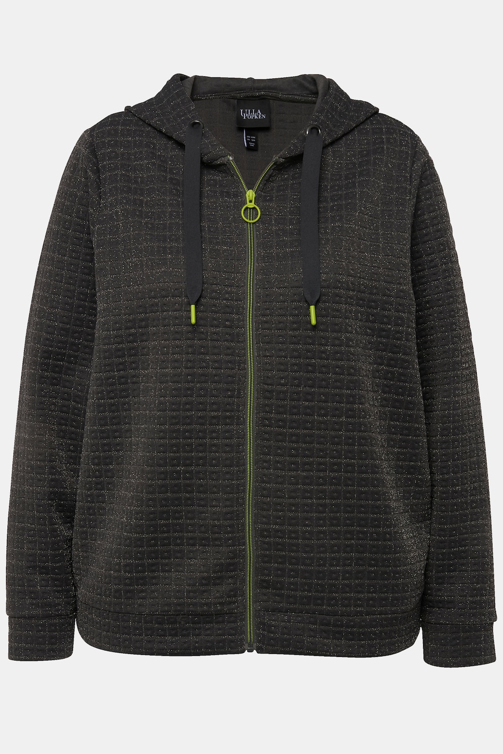Stora storlekar Hoodie, Dam, grå, storlek: 46/48, Polyester/Viskos, Ulla Popken