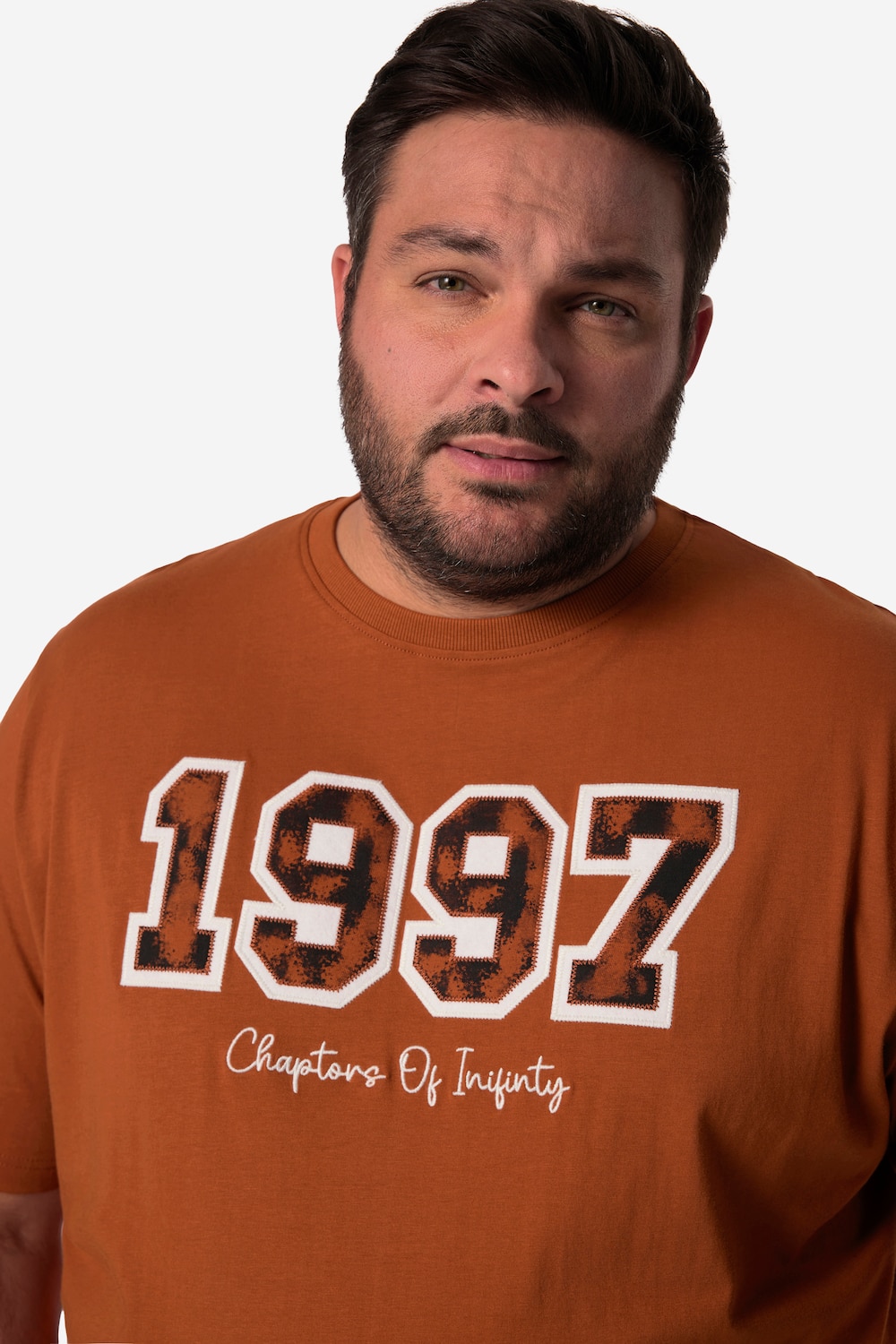Stora storlekar T-shirt, Her, brun, storlek: 6XL, Bomull, Men Plus