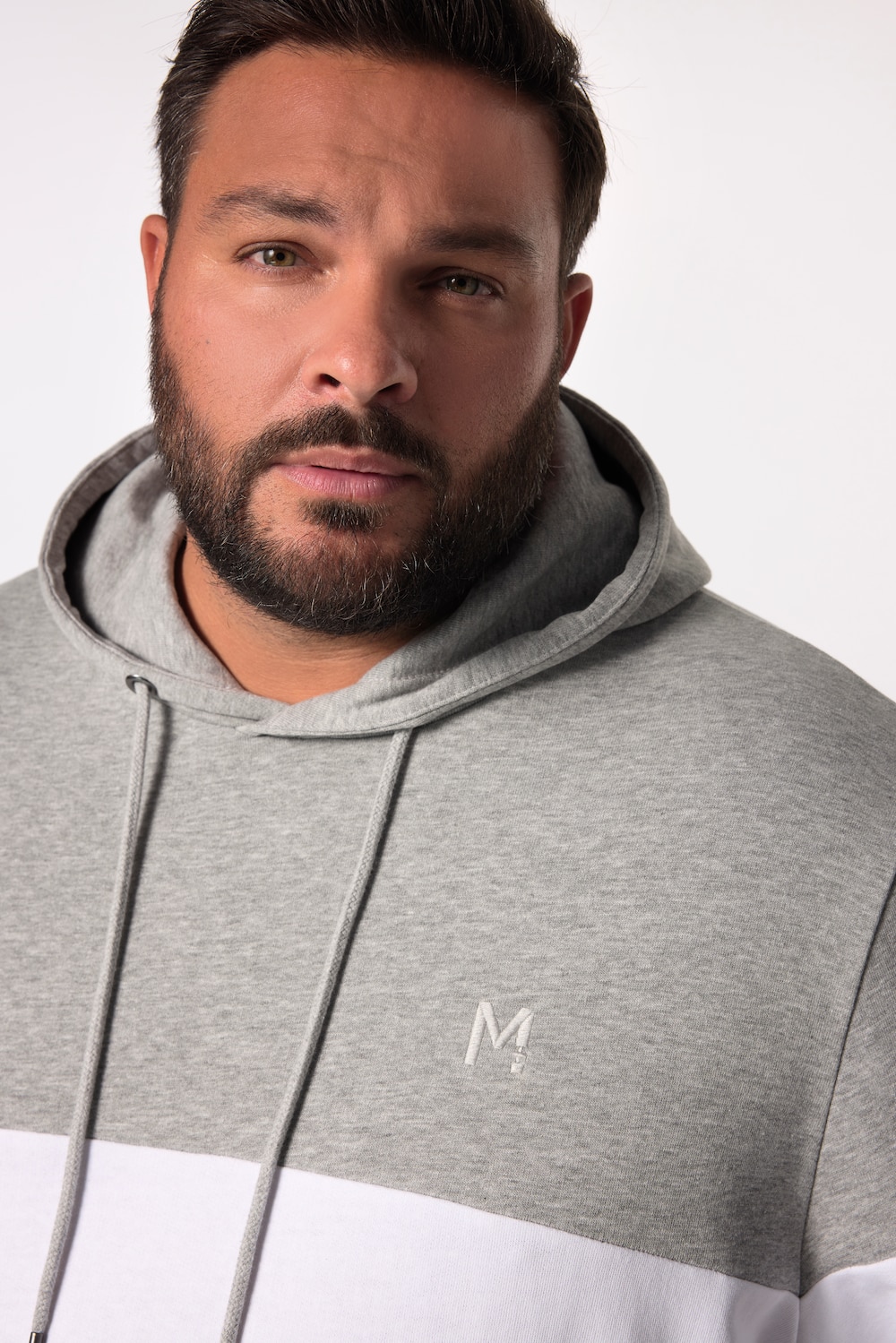 Stora storlekar Hoodie, Her, brun, storlek: L, Bomull, Men Plus