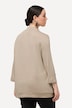 Sweatshirt, metallic tekstmotief, opstaande kraag, 3/4-mouwen
