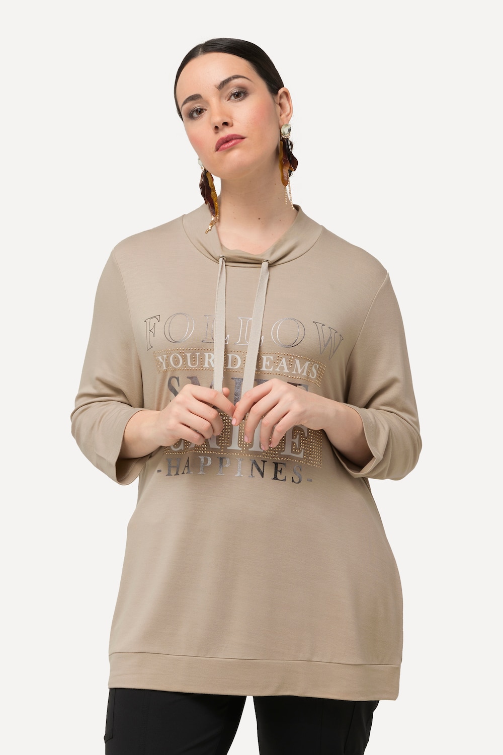 Große Größen Sweatshirt, Damen, beige, Größe: 54/56, Viskose, Ulla Popken