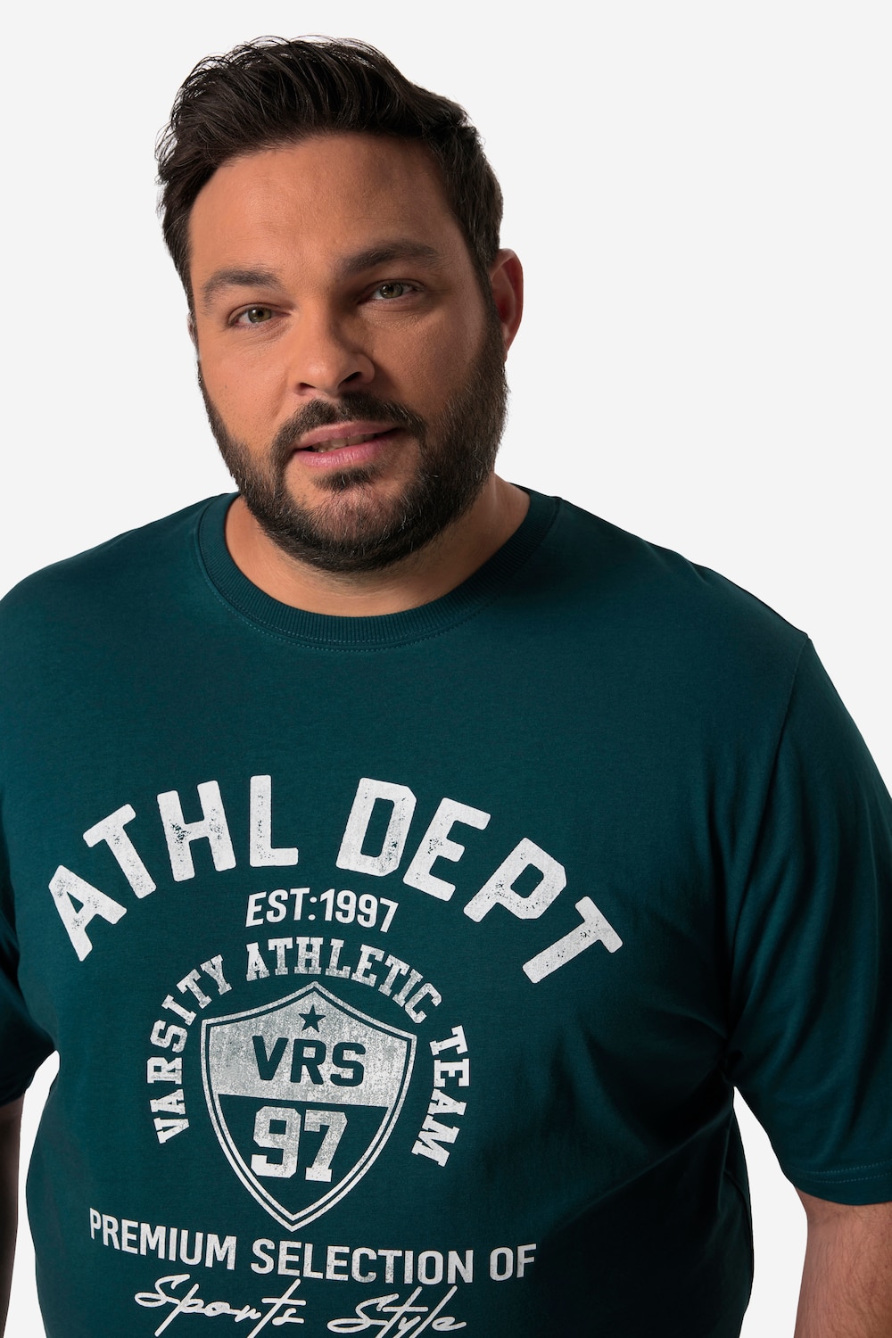 Stora storlekar T-shirt, Her, turkos, storlek: XXL, Bomull, Men Plus