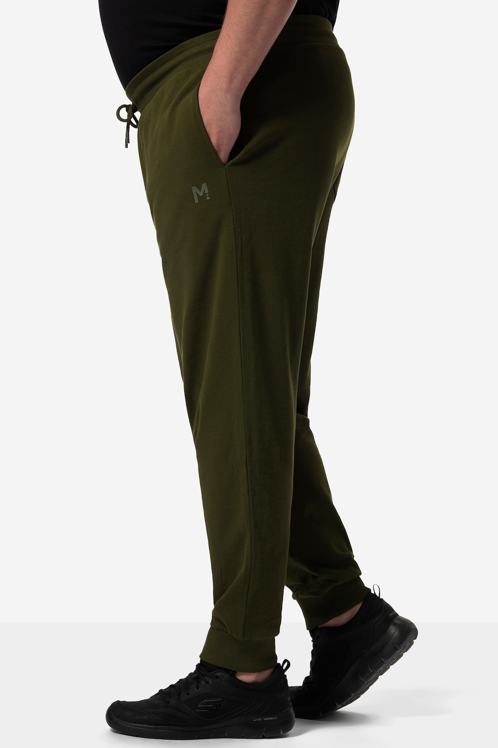 Stora storlekar Mjukisbyxa bellyfit, Her, brun, storlek: XXL, Bomull, Men Plus