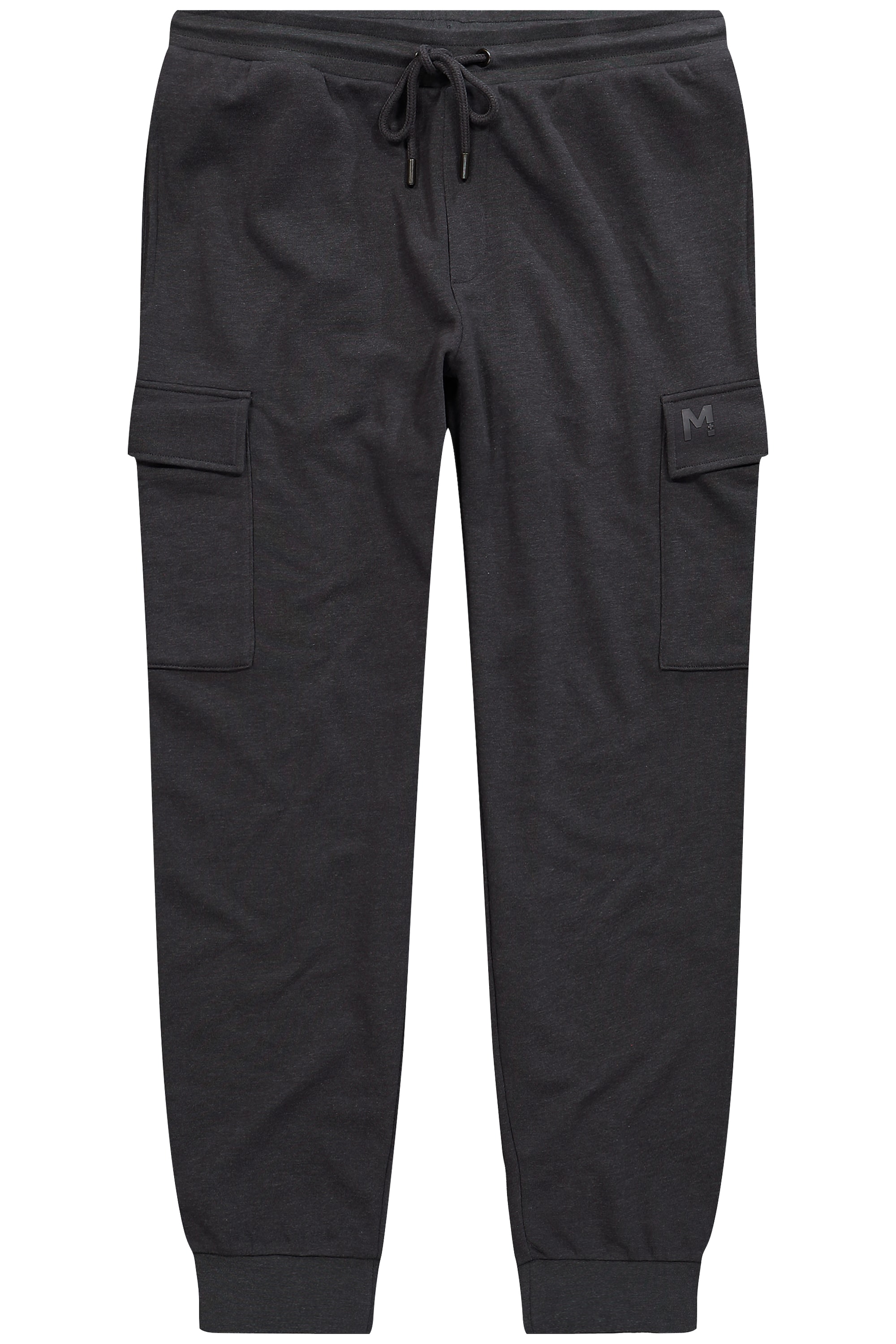 Men Plus große Größen Cargohose lang L dunkelgrau melange Cargo Jogginghose