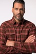 Chemise en flanelle JP 1880 à carreaux. Col Kent. Coupe Modern Fit – jusqu'au 8 XL