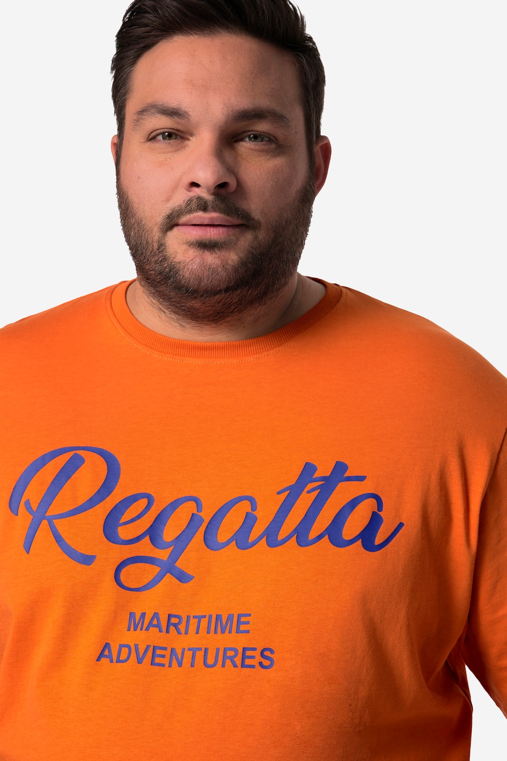 Stora storlekar T-shirt, Her, orange, storlek: 4XL, Bomull, Men Plus