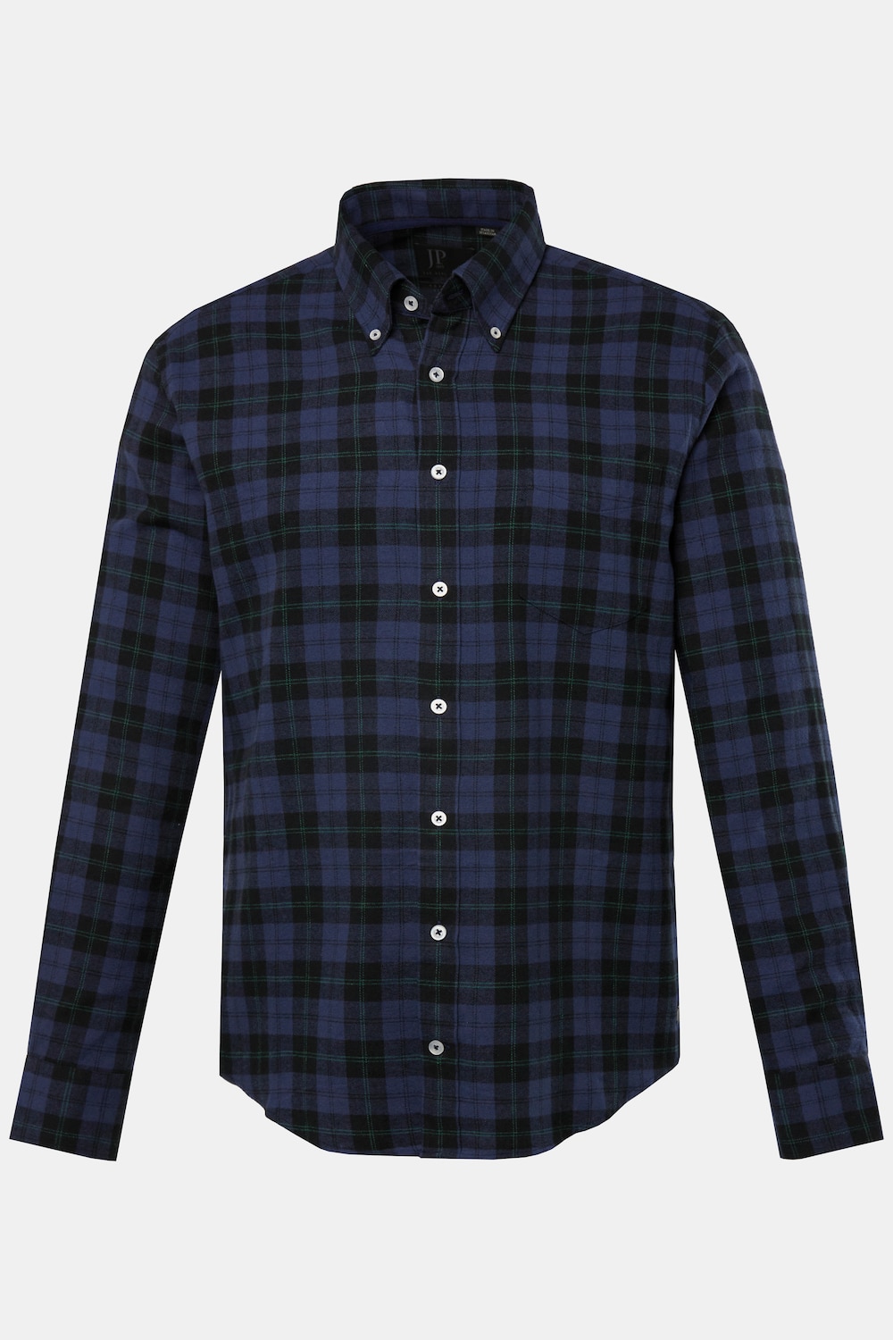 JP 1880 Karo-Flanellhemd, Buttondown-Kragen, Modern Fit, bis 8 XL