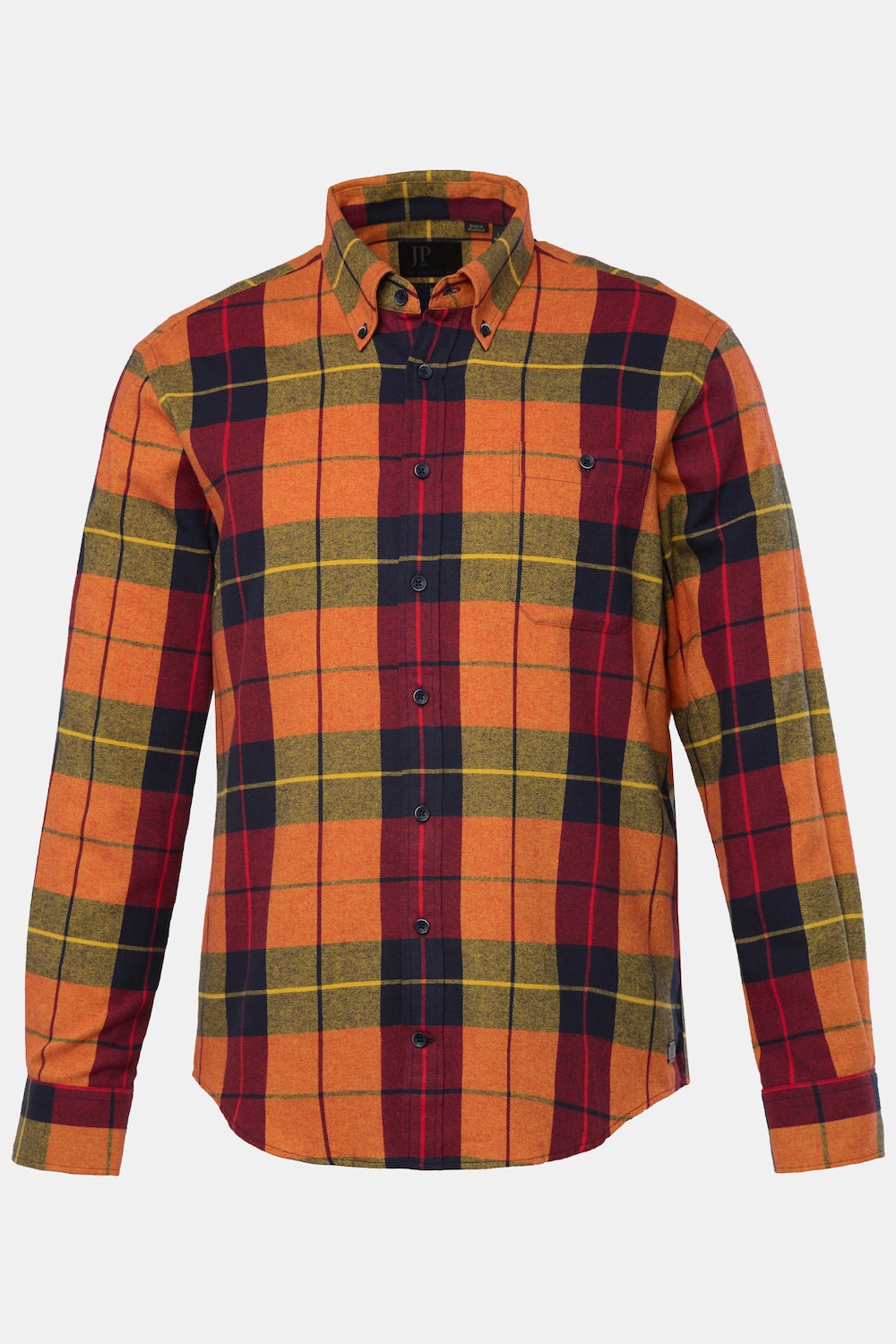 JP 1880 Karo-Flanellhemd, Buttondown-Kragen, Modern Fit, bis 8 XL