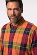 JP 1880 Ternet flannelsskjorte, Modern Fit, buttondown-krave, op til 8XL