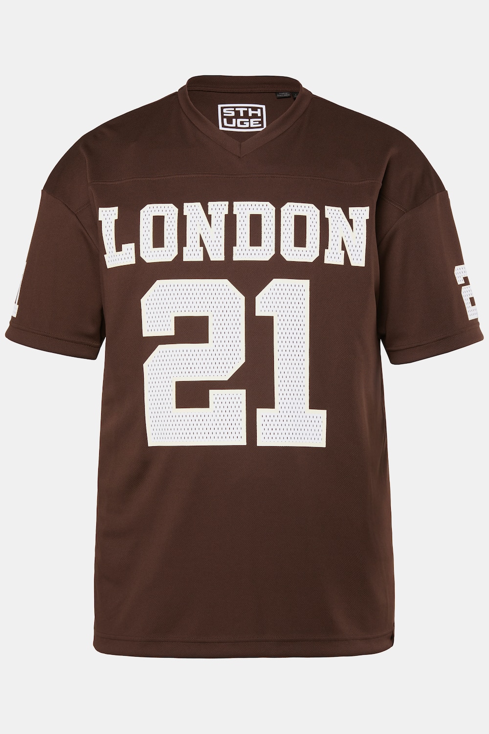 STHUGE T-Shirt, Halbarm, oversized, Mesh, Football-Print, bis 8 XL