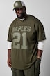 T-Shirt, Trikot, Halbarm, oversized, Mesh, Football-Print, bis 8 XL