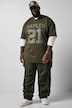 T-Shirt, Trikot, Halbarm, oversized, Mesh, Football-Print, bis 8 XL