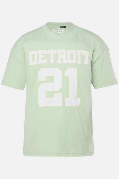 STHUGE T-shirt, halve mouw, oversized, mesh, voetbalprint, tot 8XL