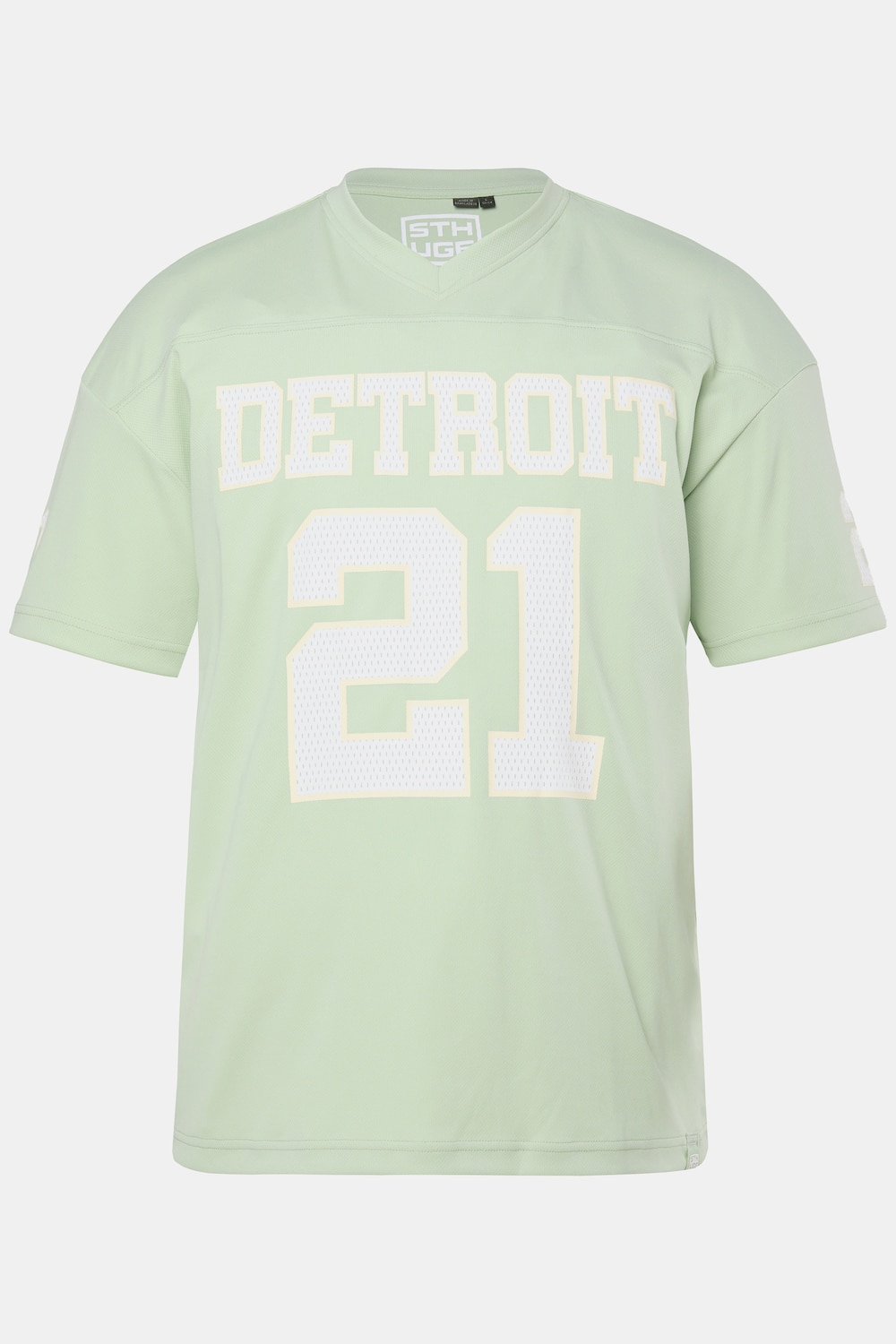 STHUGE T-shirt, halve mouw, oversized, mesh, voetbalprint, tot 8XL