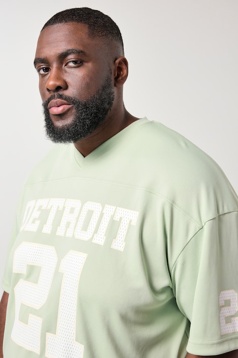 STHUGE T-shirt, halve mouw, oversized, mesh, voetbalprint, tot 8XL