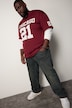 T-shirt en mesh STHUGE, coupe oversize à manches courtes, imprimé football américain - jusqu'au 8 XL
