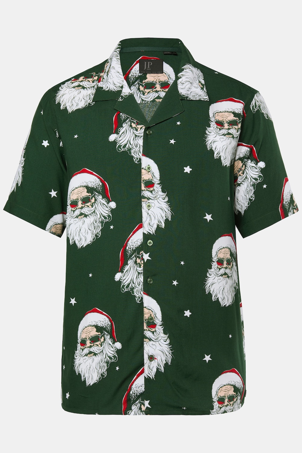 JP1880 Hemd, Halbarm, Weihnachten, Cuba-Kragen, Cuba-Fit, bis 8 XL