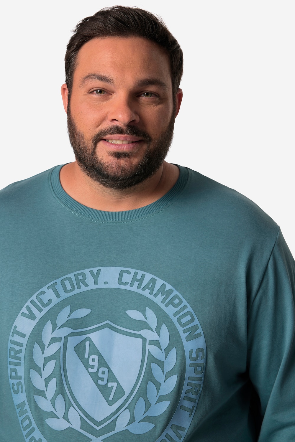 Stora storlekar T-shirt, Her, turkos, storlek: 5XL, Bomull, Men Plus