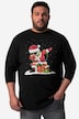 Men+ T-Shirt, Langarm, großer XMAS-Print, Rundhals, bis 8 XL