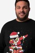 Men+ T-Shirt, Langarm, großer XMAS-Print, Rundhals, bis 8 XL