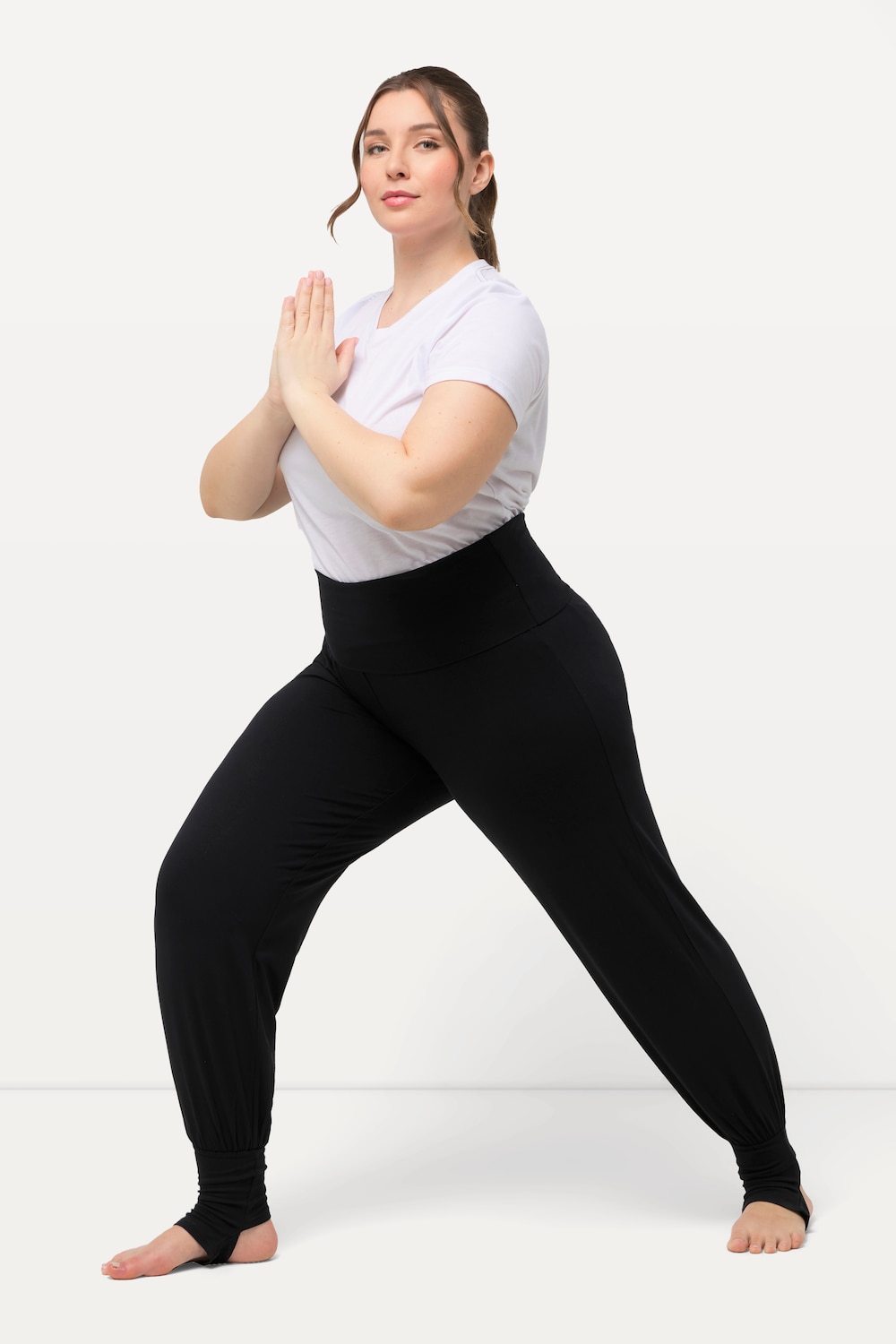 Große Größen Yoga-Hose, Damen, schwarz, Größe: 42/44, Viskose, Ulla Popken