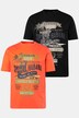 Men+ T-Shirts im 2er-Pack, Halbarm, Druck-Motiv, bis 8 XL
