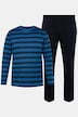 Men+ pyjamas, todelt, stripete, lange ermer, opptil 8 XL