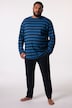 Men+ pyjamas, todelt, stripete, lange ermer, opptil 8 XL