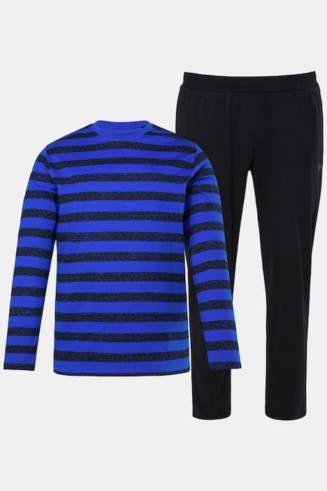 Pyjama deux pièces Men+, pantalon + t-shirt manches longues, rayures - jusqu'au 8 XL