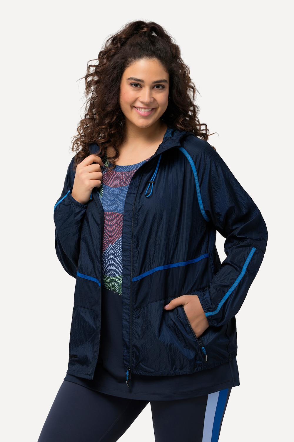 Große Größen Funktionsjacke, Damen, blau, Größe: 54/56, Polyester, Ulla Popken