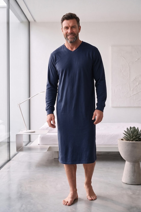 Schlafanzug, Zweiteiler, Bauchfit, Langarm, bis 8 XL