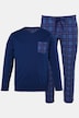 Schlafanzug, Zweiteiler, Bauchfit, Langarm, bis 8 XL