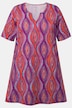 Swirl Print Swing Knit Short Sleeve Tunic