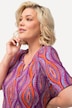 Swirl Print Swing Knit Short Sleeve Tunic