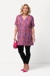 Swirl Print Swing Knit Short Sleeve Tunic