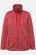 Strickfleece-Jacke, Rauten, Stehkragen, Zipptaschen