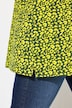 Lang T-shirt, leopardmønster, glitter-statement, 3/4-lange ærmer