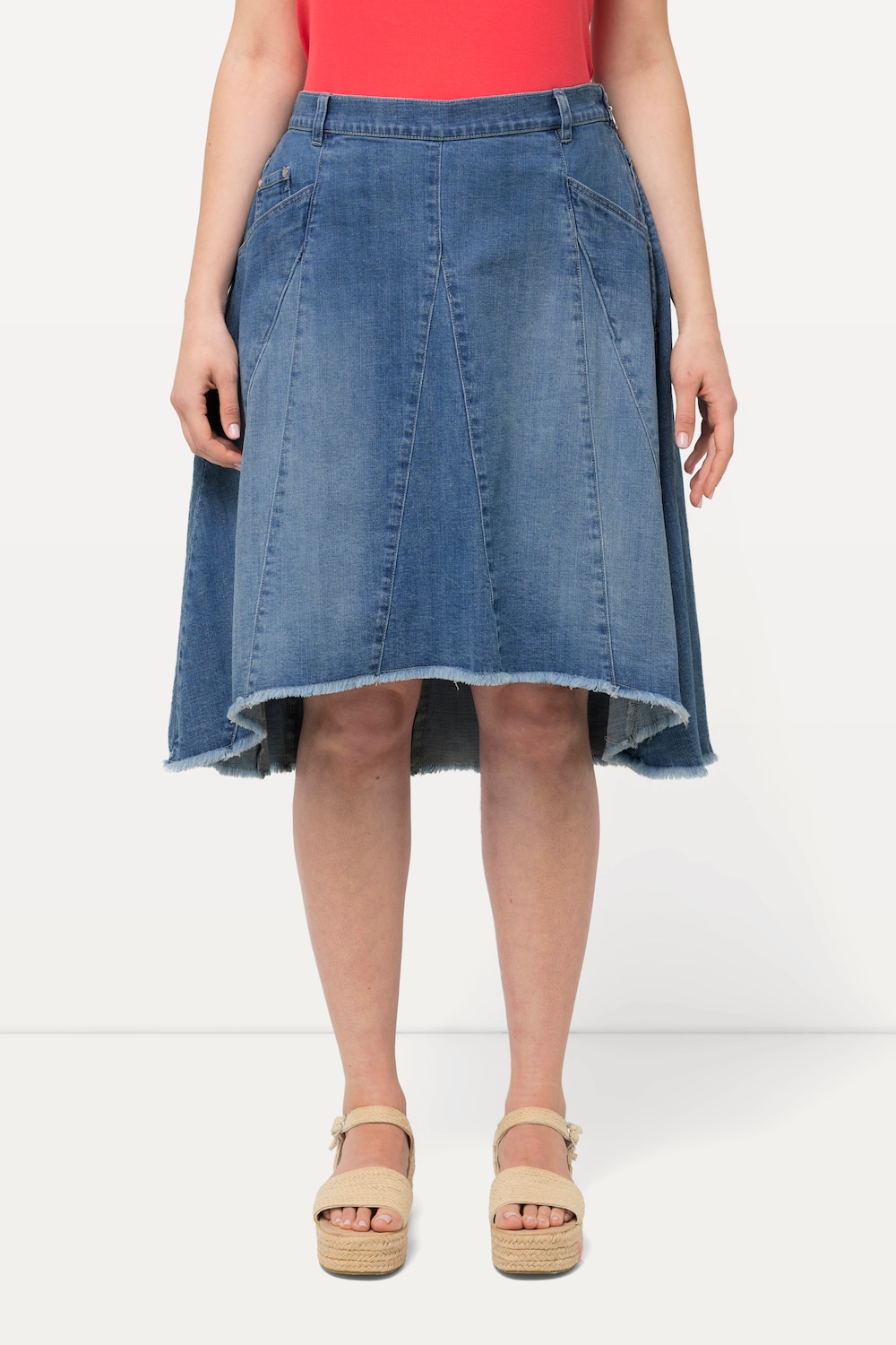 große größen jeansrock, damen, blau, größe: 48, baumwolle, ulla popken