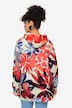 Maglia con fantasia floreale, cappuccio e maniche lunghe