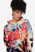 Maglia con fantasia floreale, cappuccio e maniche lunghe