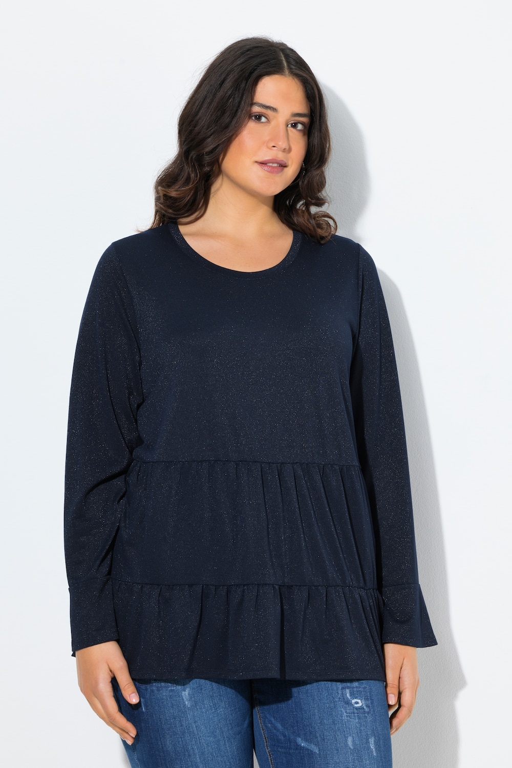 Große Größen Shirt, Damen, blau, Größe: 62/64, Viskose/Polyester, Ulla Popken