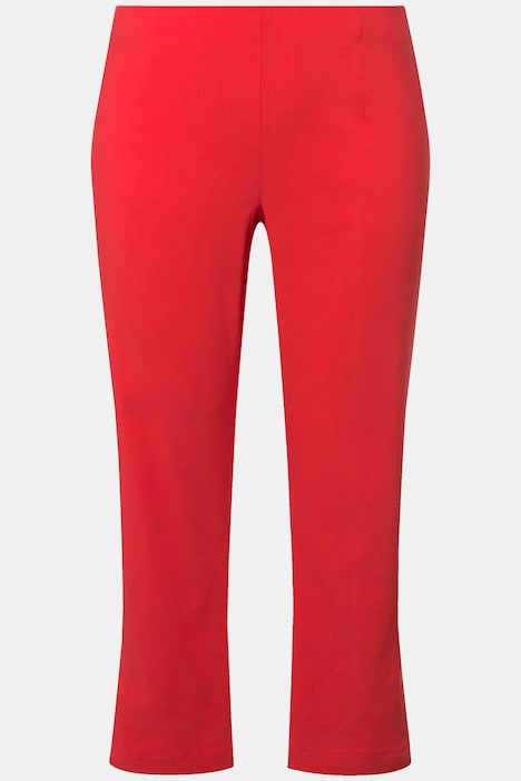 Slim Fit Bengaline Pants with Side Stripes and Elastic Waist