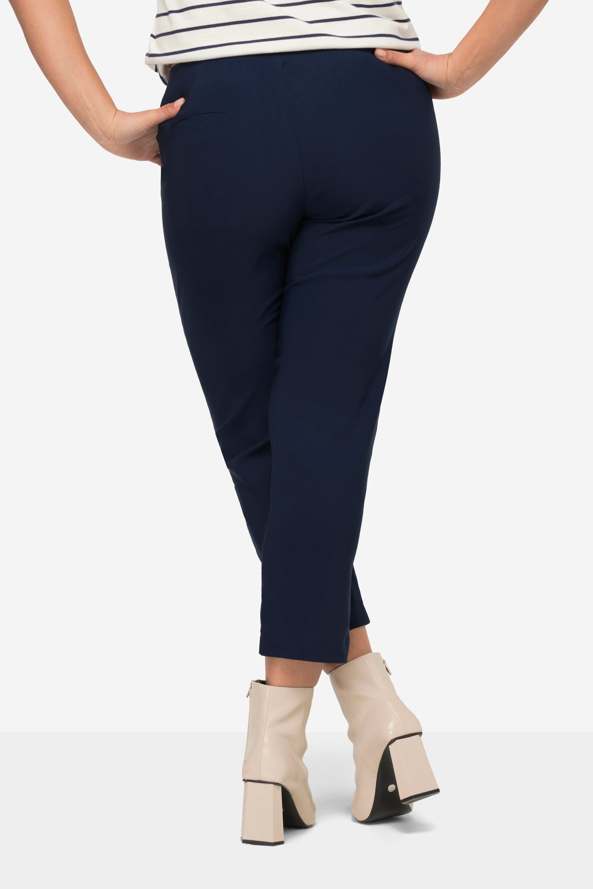 MIAMODA Damen große Größen Bengalinhose Slim Fit Seitenstreifen