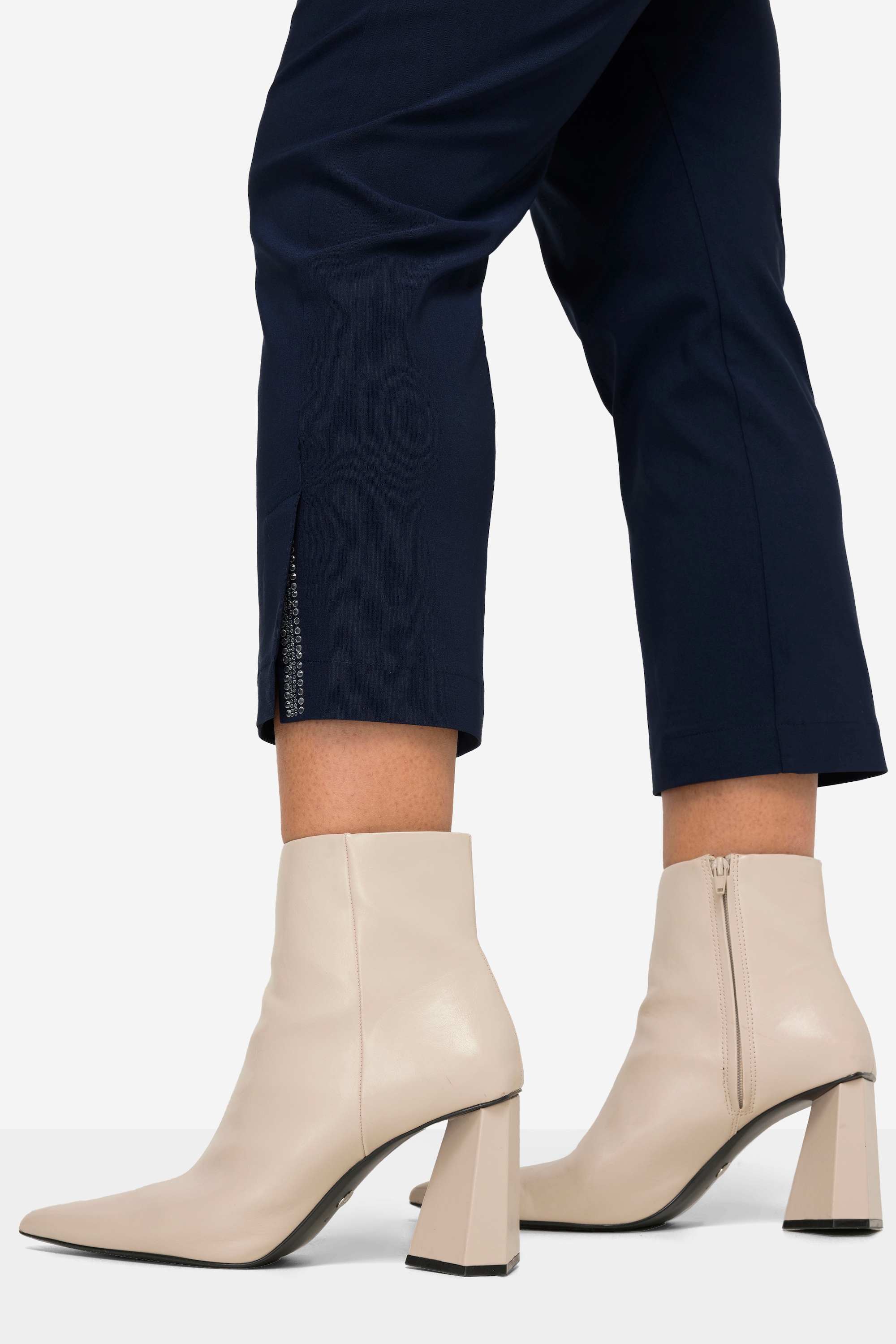 MIAMODA Damen große Größen Bengalinhose Slim Fit Seitenstreifen