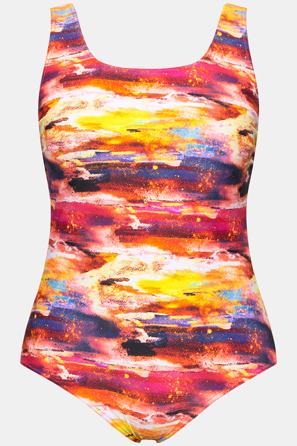 Stora storlekar Baddräkt utan mjuka kupor, Dam, röd, storlek: 58/60, Polyester/Elastan, Ulla Popken
