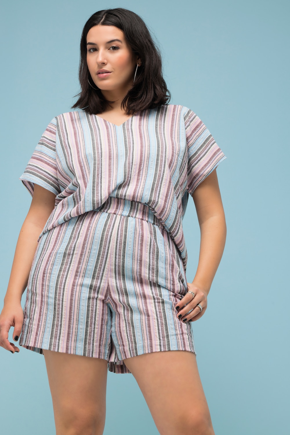 Stora storlekar Shorts, Dam, rosa, storlek: 58, Polyester/Bomull, Studio Untold