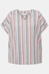 Overhemdblouse, oversized, strepen, V-halslijn