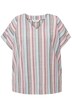 Halenkové tričko, oversize, pruhy, výstřih do V