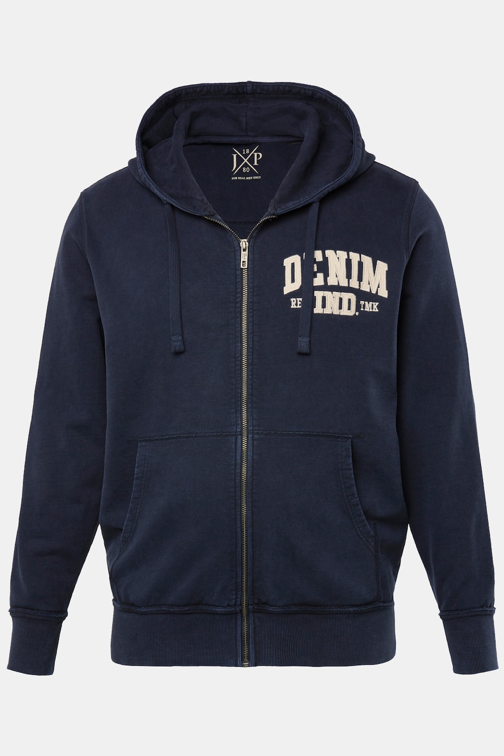 JP 1880 Sweatjacke, Kapuze, Vintage Look, bis 8 XL